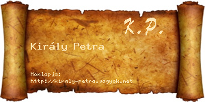 Király Petra névjegykártya